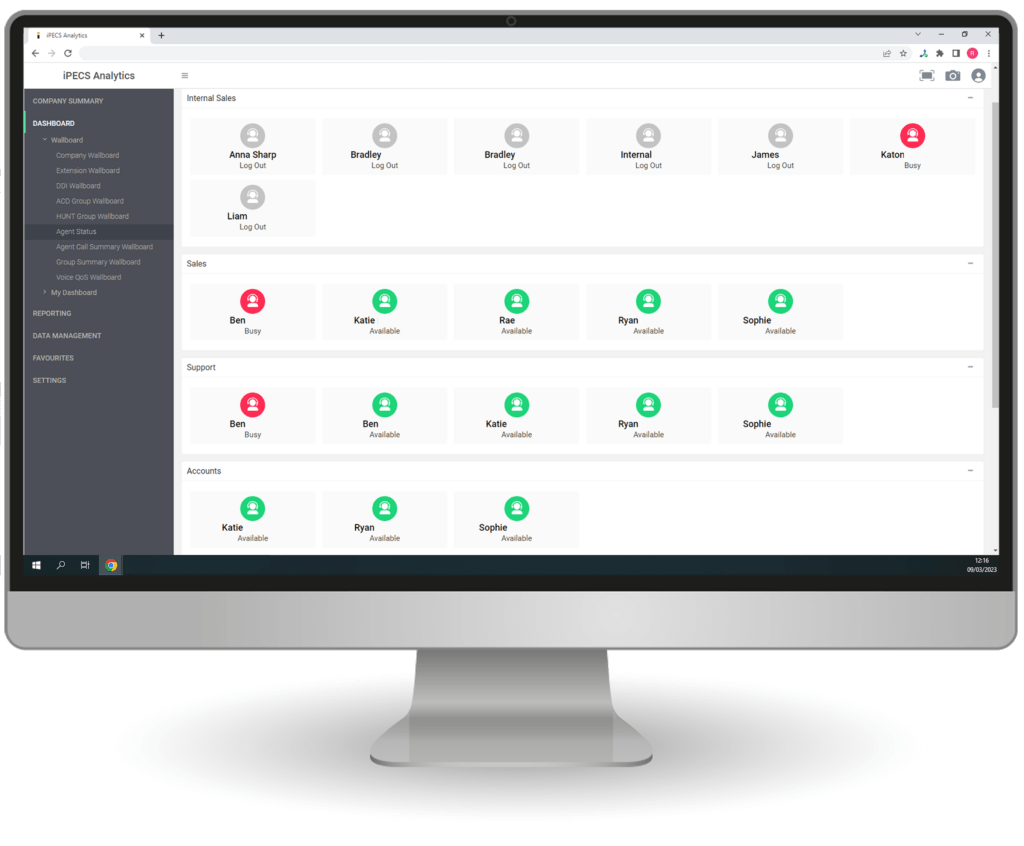 wayv talk agent status ipecs analytics