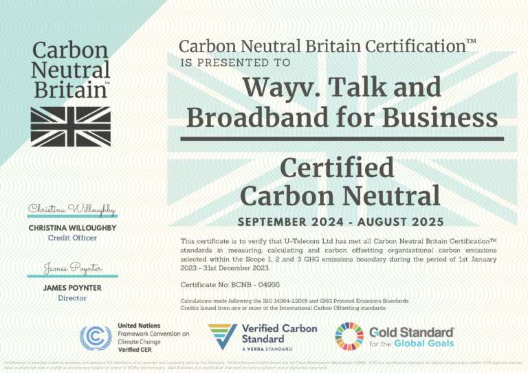 Wayv 2024 Carbon Neutral Certificate