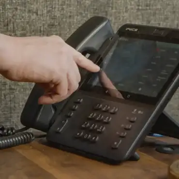iPECS business handset in use